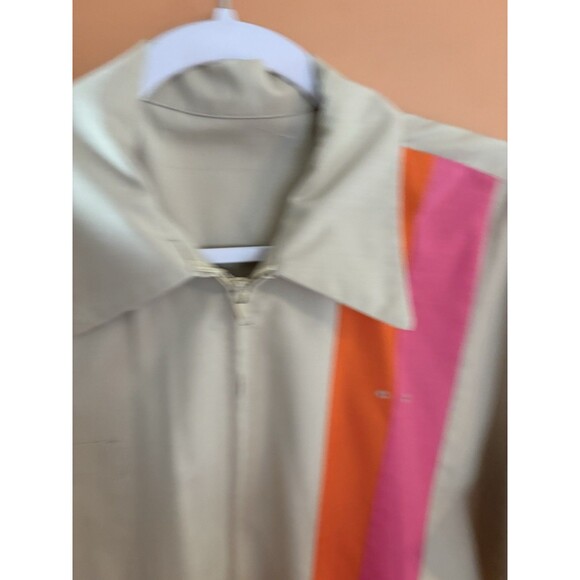 Setlowear Dunkin Donuts 80’s Zip Up Uniform Shirt Rare Unisex Large Lg Spo2dt - Picture 8 of 11